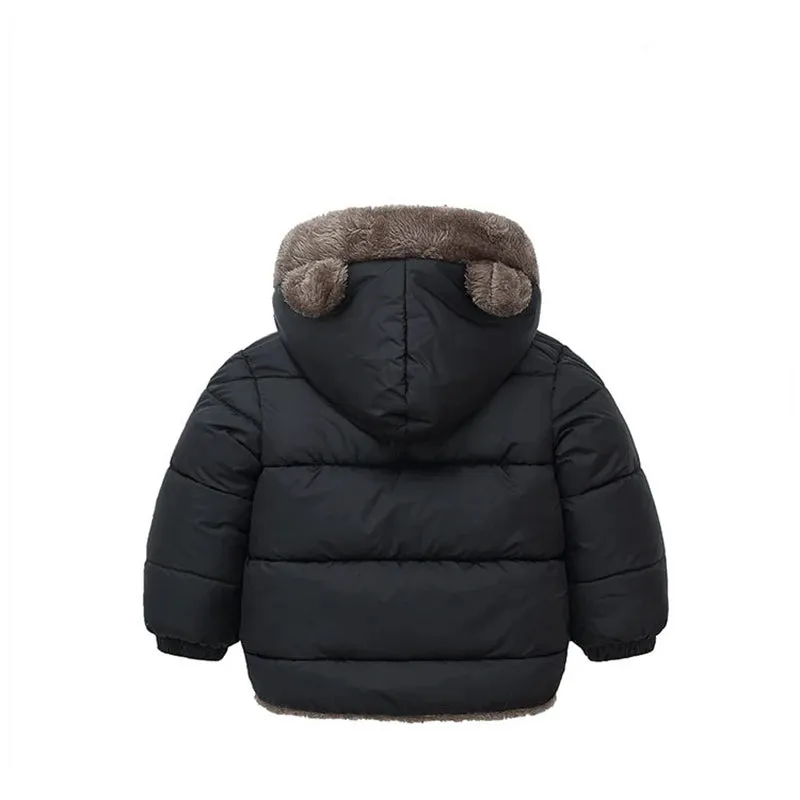2 3 4 5 6 jahre Nette Ohren Winter Mädchen Jacke Herbst Halten Warme Jungen Oberbekleidung Mit Kapuze Zipper Weihnachten Geburtstag geschenk Kinder Kleidung