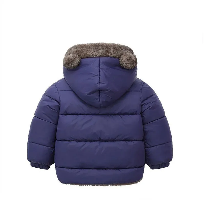 2 3 4 5 6 jahre Nette Ohren Winter Mädchen Jacke Herbst Halten Warme Jungen Oberbekleidung Mit Kapuze Zipper Weihnachten Geburtstag geschenk Kinder Kleidung