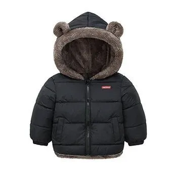 2 3 4 5 6 jahre Nette Ohren Winter Mädchen Jacke Herbst Halten Warme Jungen Oberbekleidung Mit Kapuze Zipper Weihnachten Geburtstag geschenk Kinder Kleidung