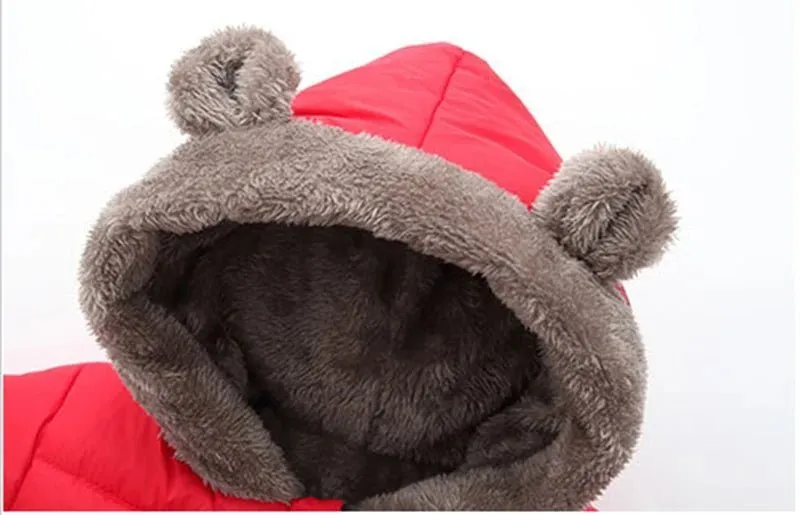 2 3 4 5 6 jahre Nette Ohren Winter Mädchen Jacke Herbst Halten Warme Jungen Oberbekleidung Mit Kapuze Zipper Weihnachten Geburtstag geschenk Kinder Kleidung