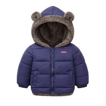 2 3 4 5 6 jahre Nette Ohren Winter Mädchen Jacke Herbst Halten Warme Jungen Oberbekleidung Mit Kapuze Zipper Weihnachten Geburtstag geschenk Kinder Kleidung