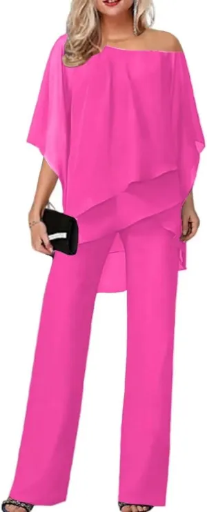 2 Pieces Mother of The Bride Pant Suits 2 Pcs Grandmother of The Bride Pants Suits for Wedding
