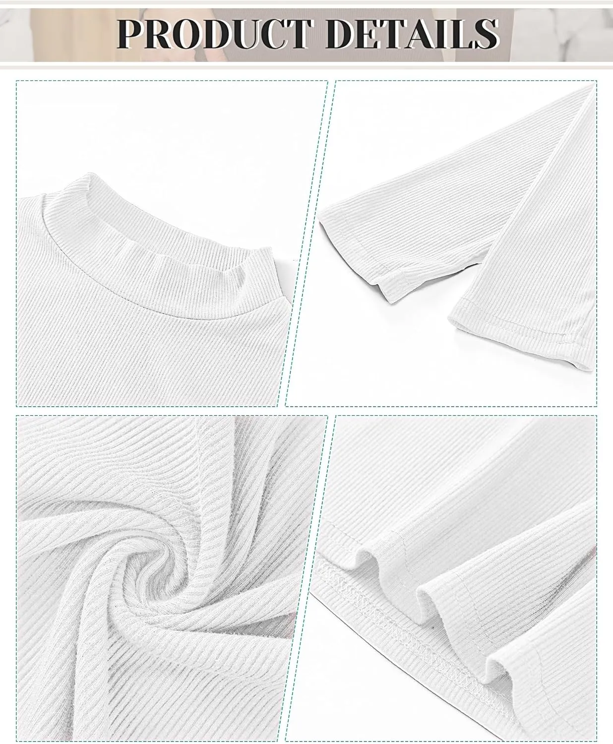 3 Pack Women's Mock Neck Tops, Fitted Ribbed Turtleneck Shirts 2025 Trendy Long Sleeve Knit Thermal Undershirts Tee