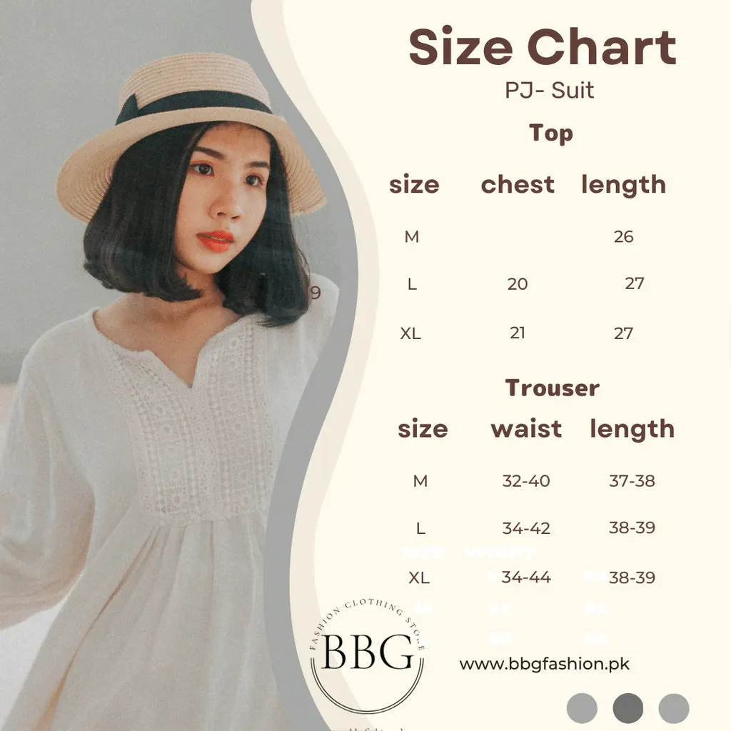 3 Pieces Long Sleeve Women Night Suit PJ Set