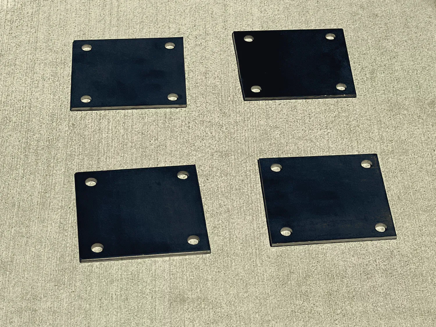 4" X 4" Hot Rolled Steel Base Plate with Holes