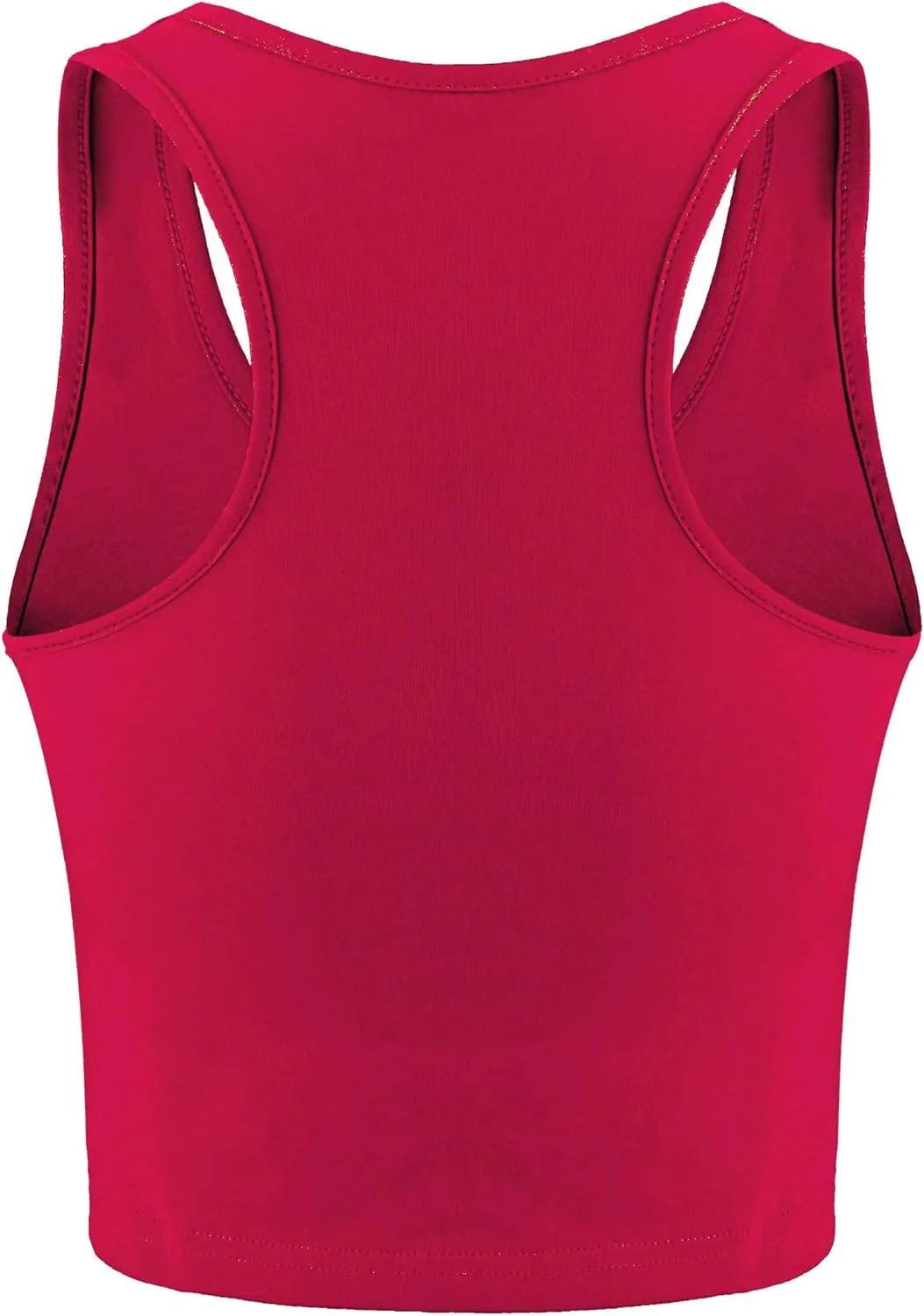 6 Pieces Basic Sleeveless Racerback Sports Crop Tank Tops for Women Girls Daily Wearing