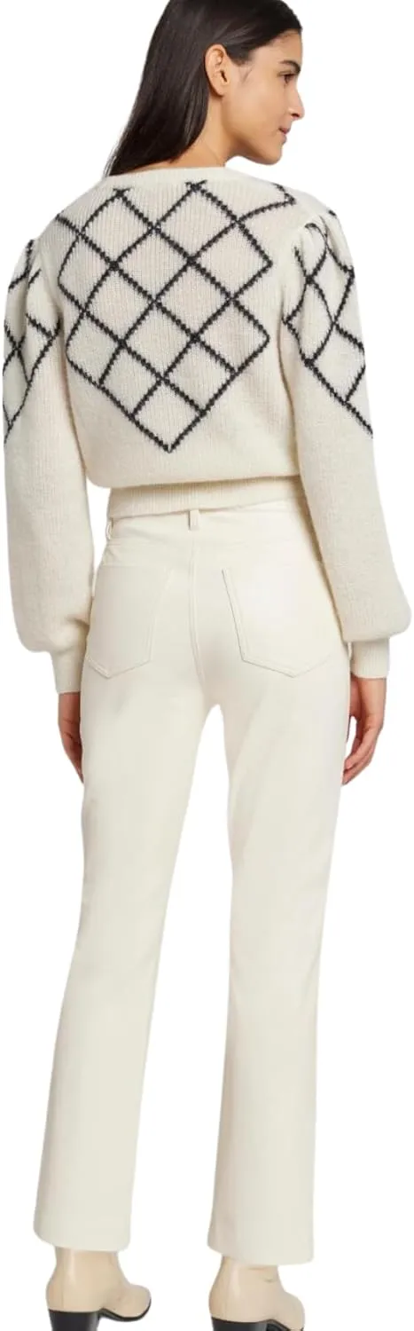 7 For All Mankind Womens High-Waisted Slim Kick Flare Jeans