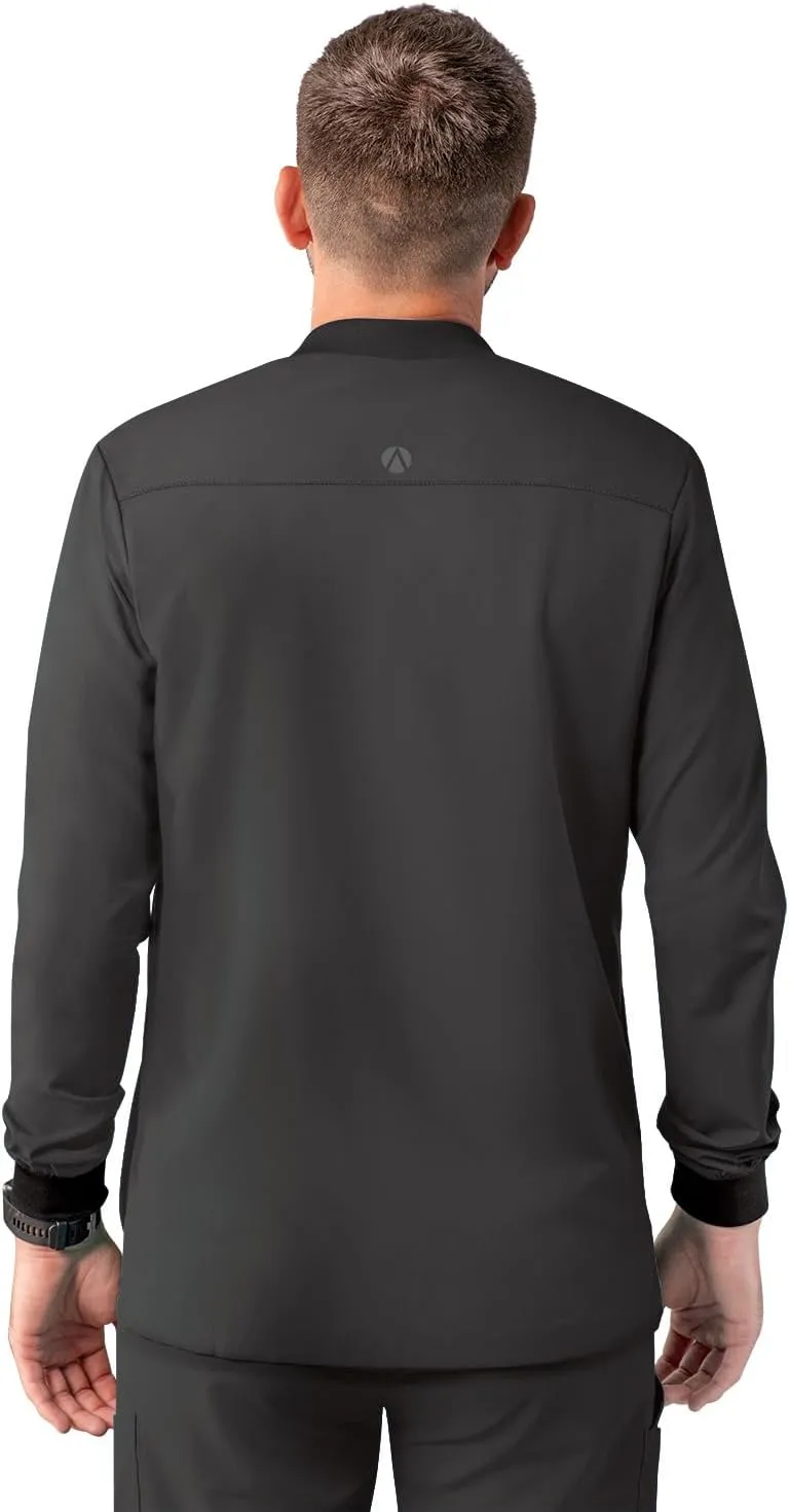 Adar Addition Scrubs for Men - Zippered Bomber Scrub Jacket