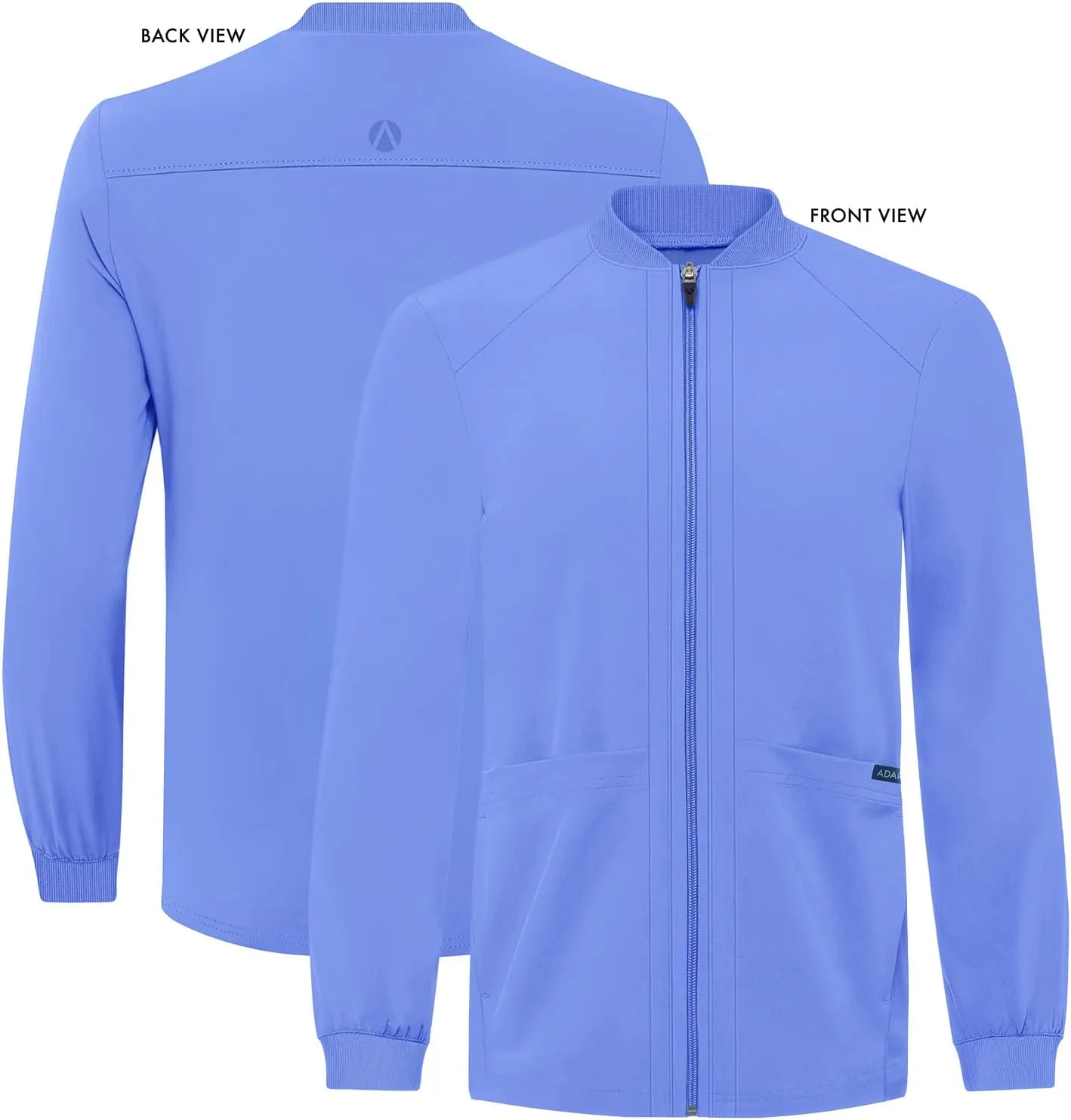 Adar Addition Scrubs for Men - Zippered Bomber Scrub Jacket