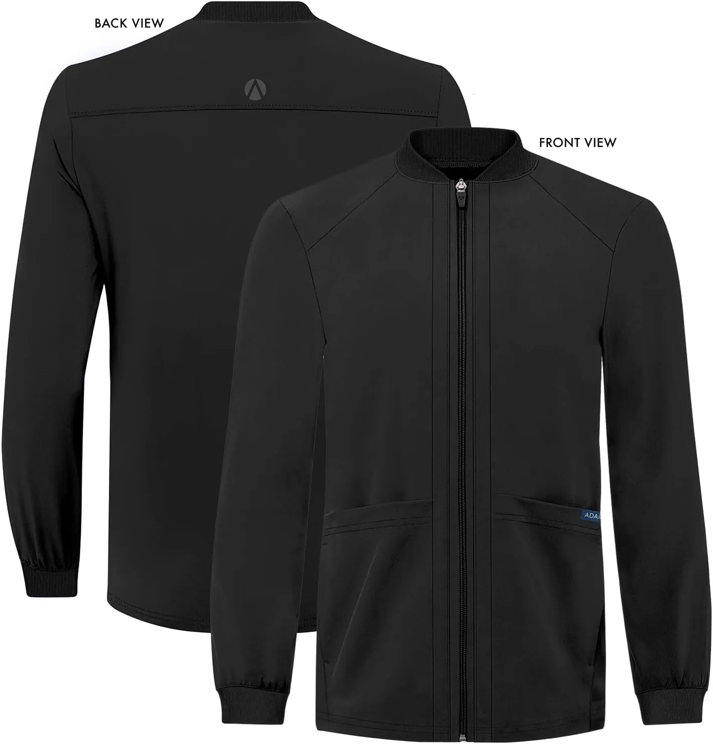 Adar Addition Scrubs for Men - Zippered Bomber Scrub Jacket