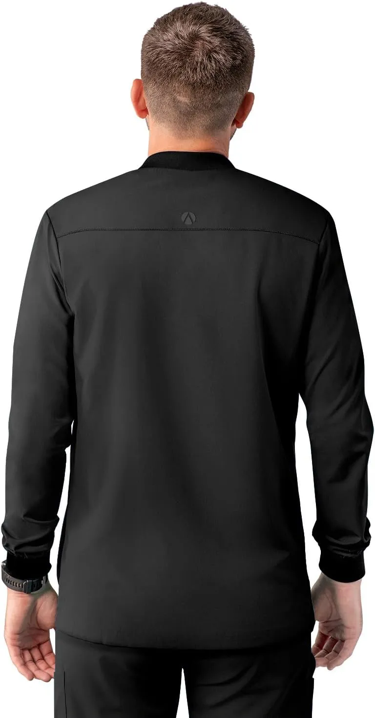 Adar Addition Scrubs for Men - Zippered Bomber Scrub Jacket