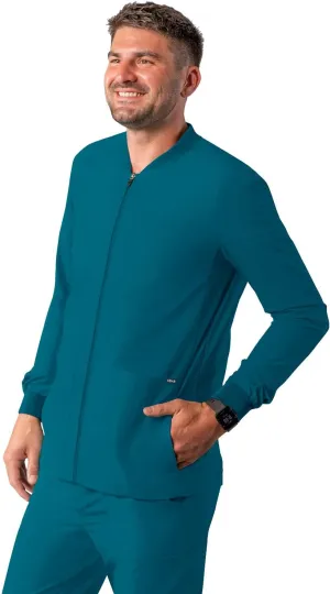 Adar Addition Scrubs for Men - Zippered Bomber Scrub Jacket