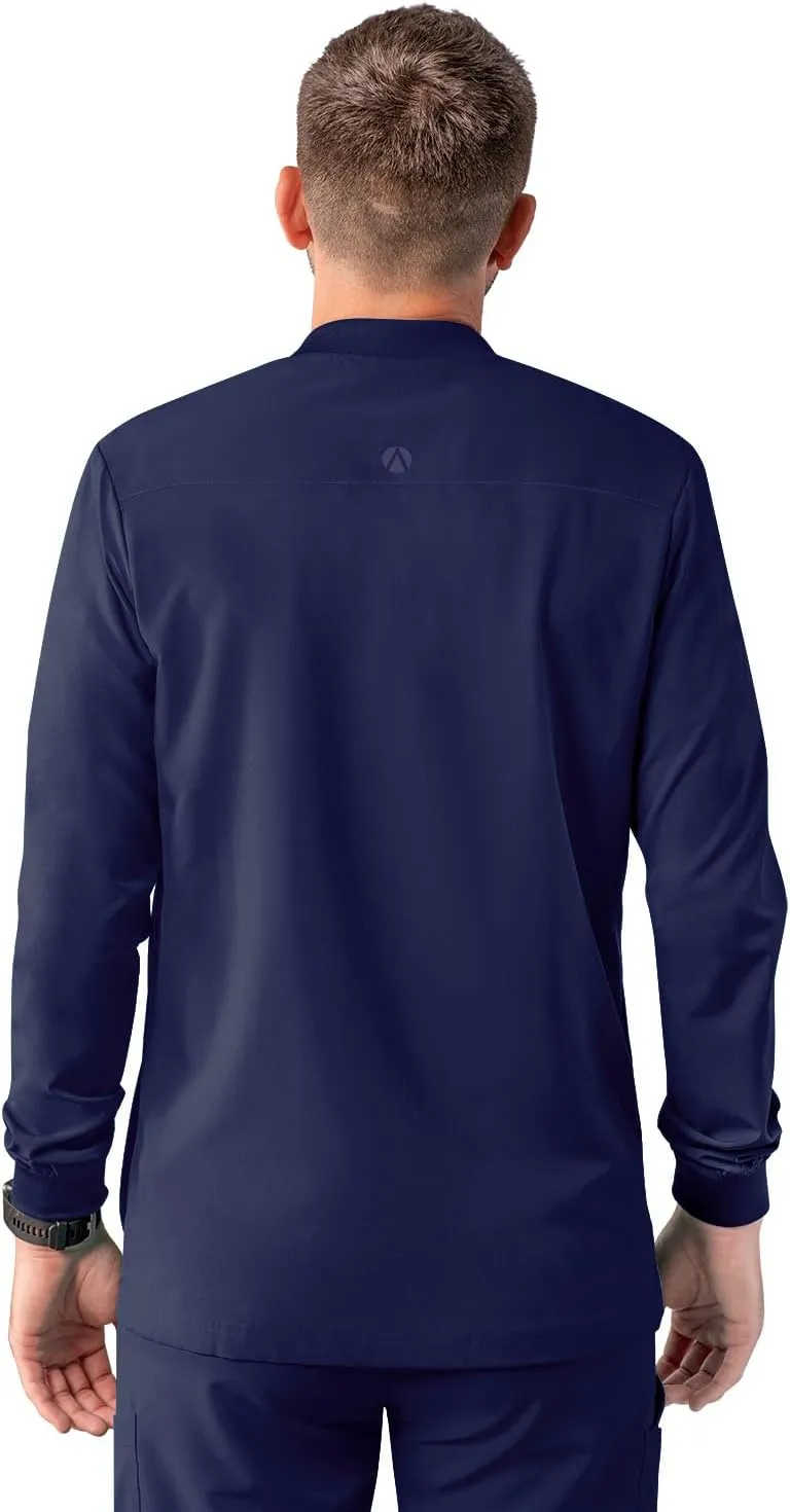 Adar Addition Scrubs for Men - Zippered Bomber Scrub Jacket