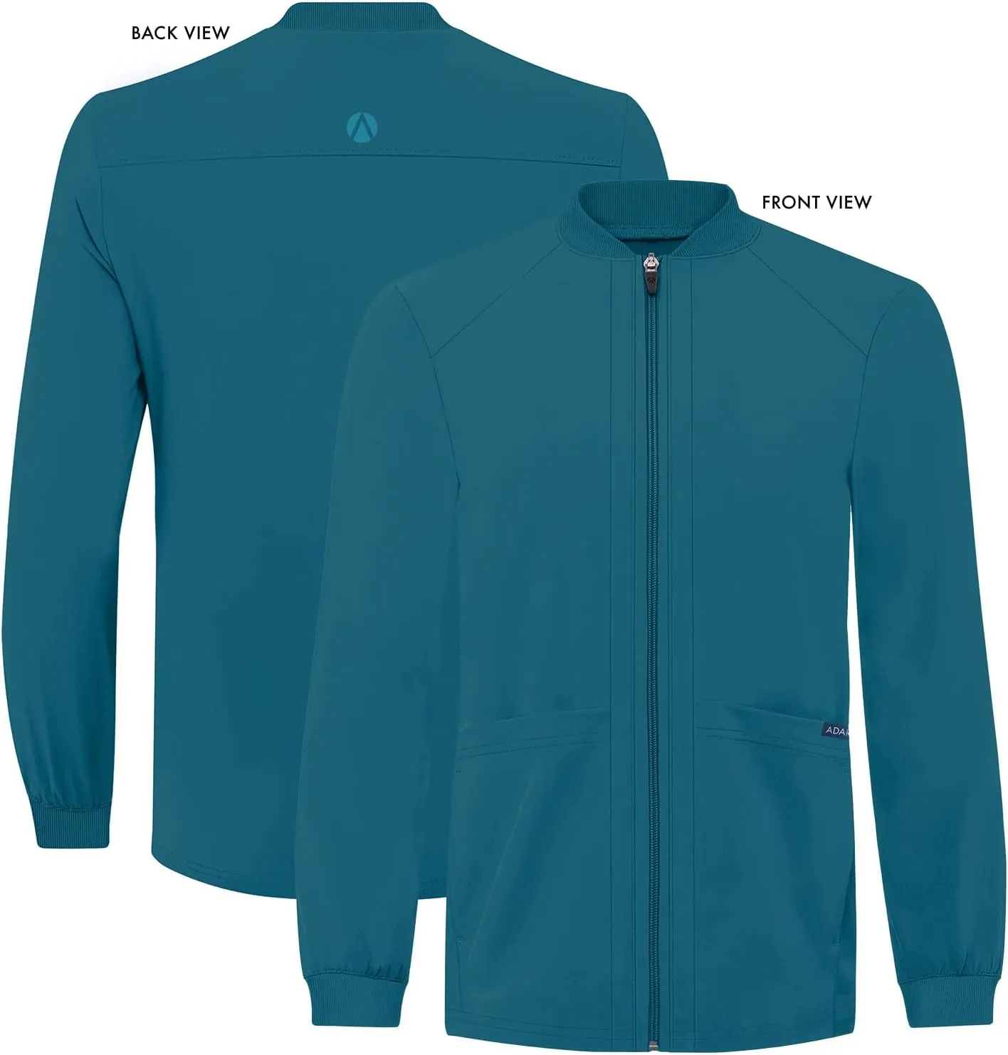 Adar Addition Scrubs for Men - Zippered Bomber Scrub Jacket