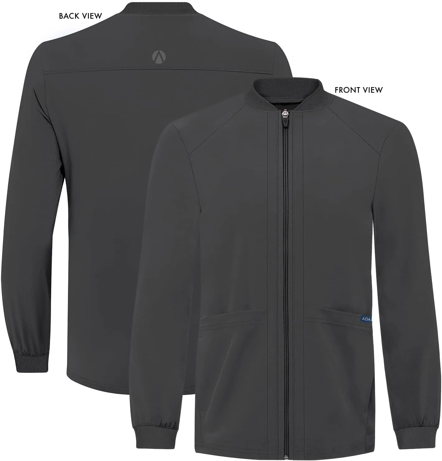 Adar Addition Scrubs for Men - Zippered Bomber Scrub Jacket
