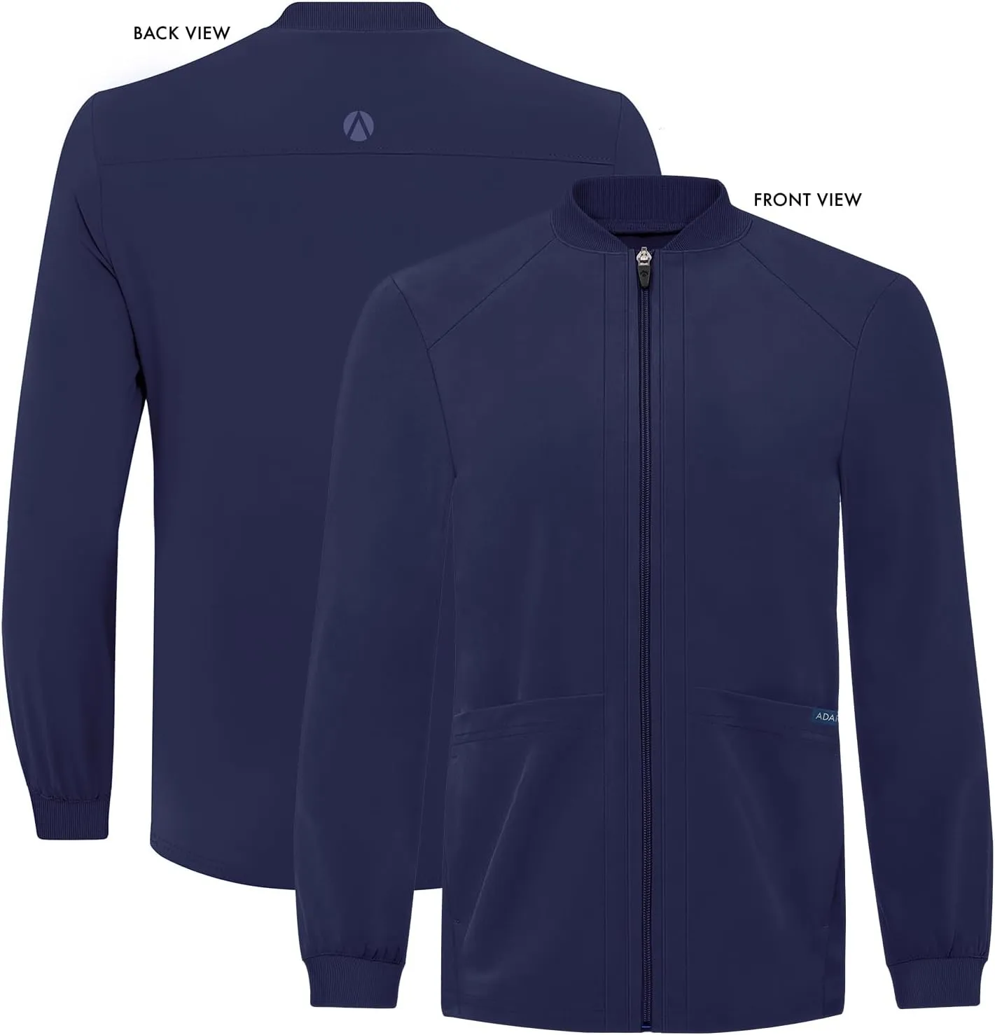 Adar Addition Scrubs for Men - Zippered Bomber Scrub Jacket