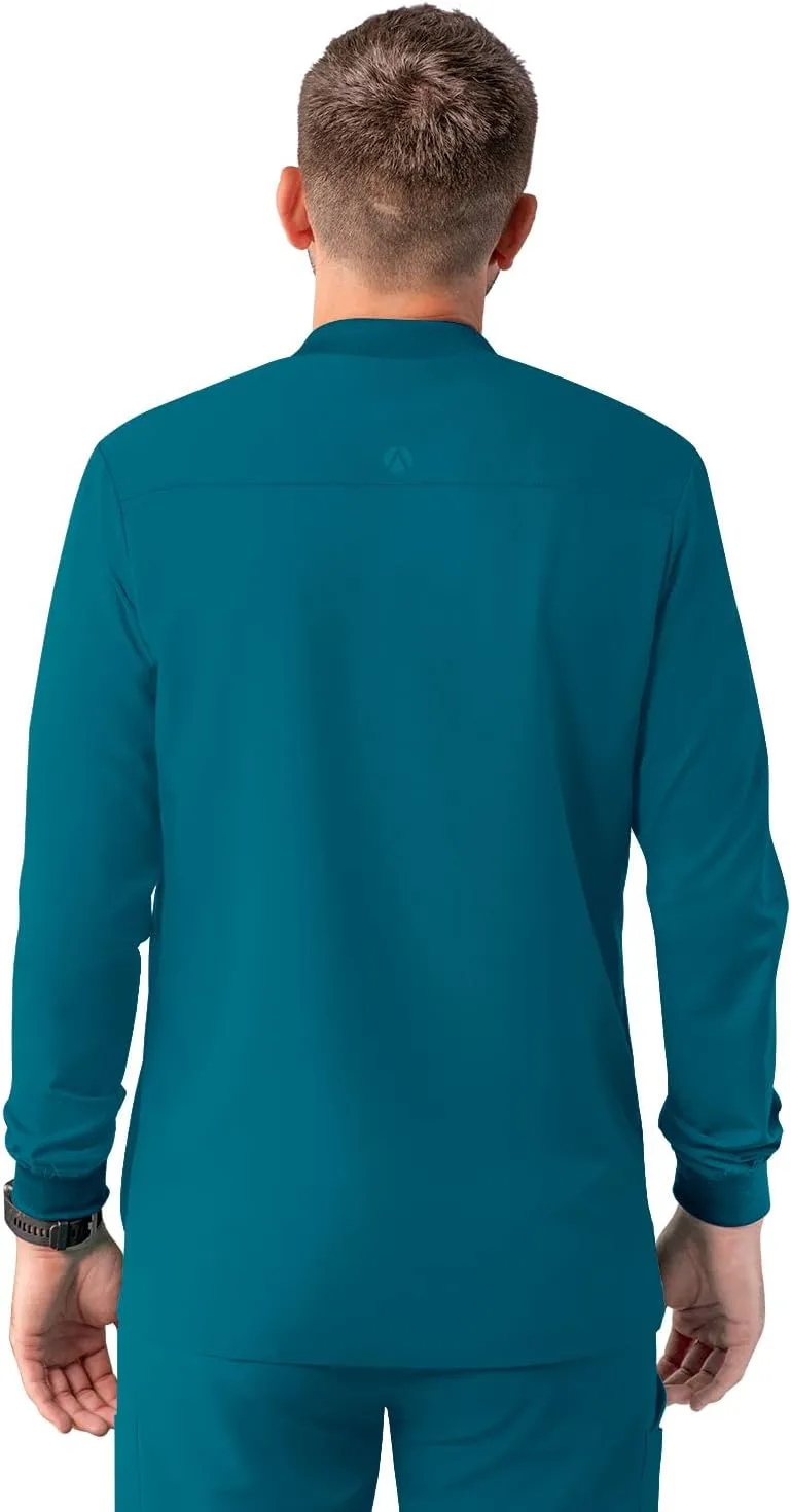 Adar Addition Scrubs for Men - Zippered Bomber Scrub Jacket