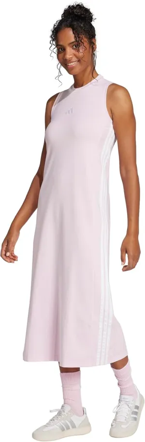 adidas Women's Essentials 3-Stripes Long Racerback Dress