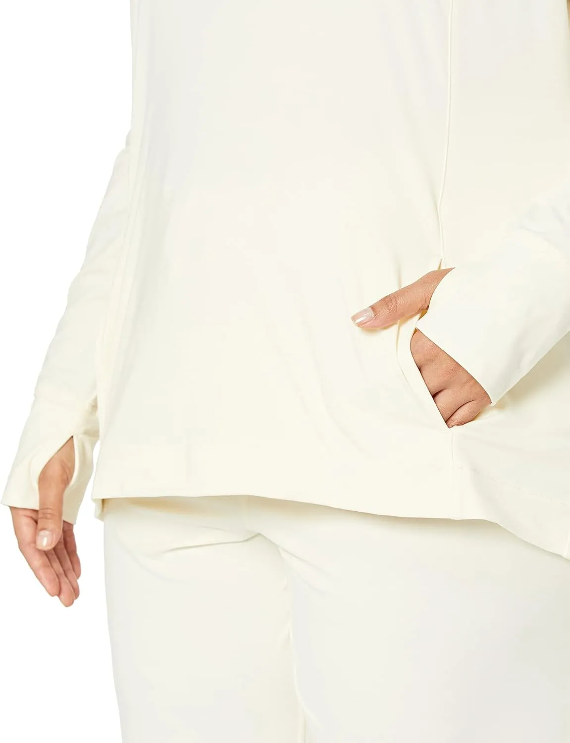 Amazon Essentials Women's Brushed Tech Stretch Popover Hoodie (Available in Plus Size)