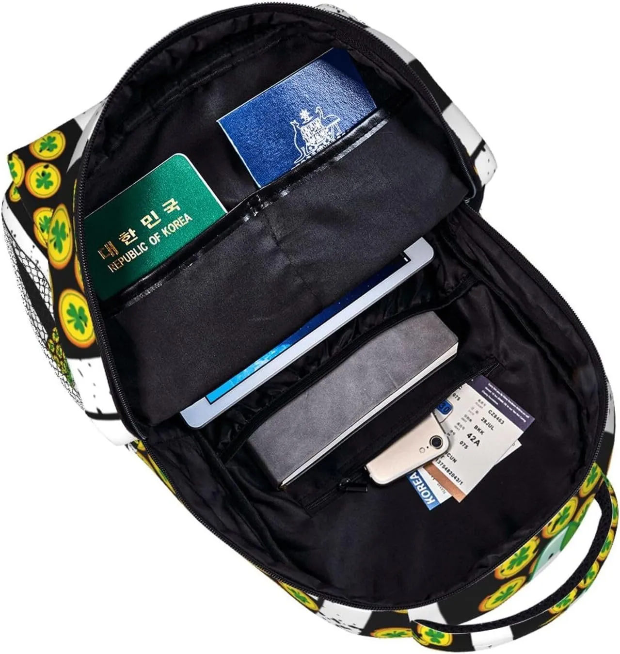 American Flag Shamrocks St.Patrick's Day Games Controller Backpack Casual Laptop Backpack Lightweight Double Shoulder Bag Travel Daypack For Women Men
