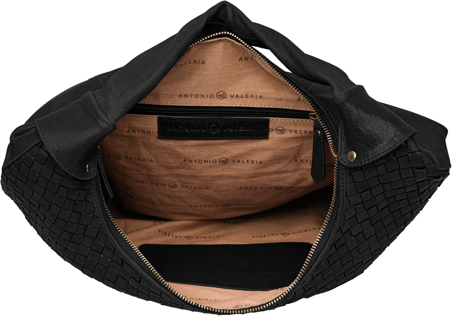 ANTONIO VALERIA Addison Braided Leather Tote Bag for Women