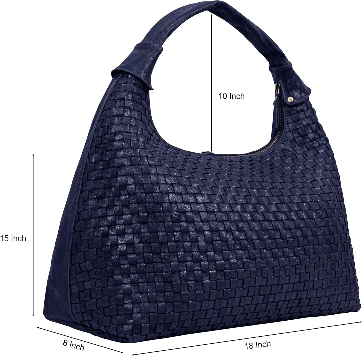 ANTONIO VALERIA Addison Braided Leather Tote Bag for Women
