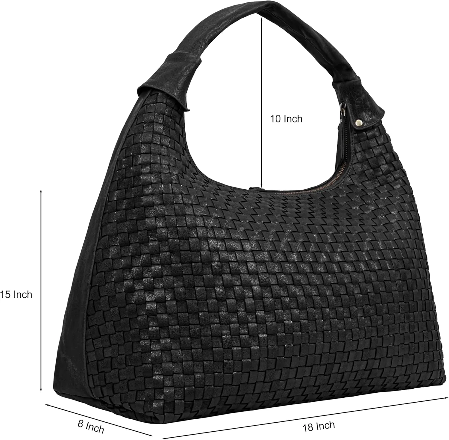 ANTONIO VALERIA Addison Braided Leather Tote Bag for Women
