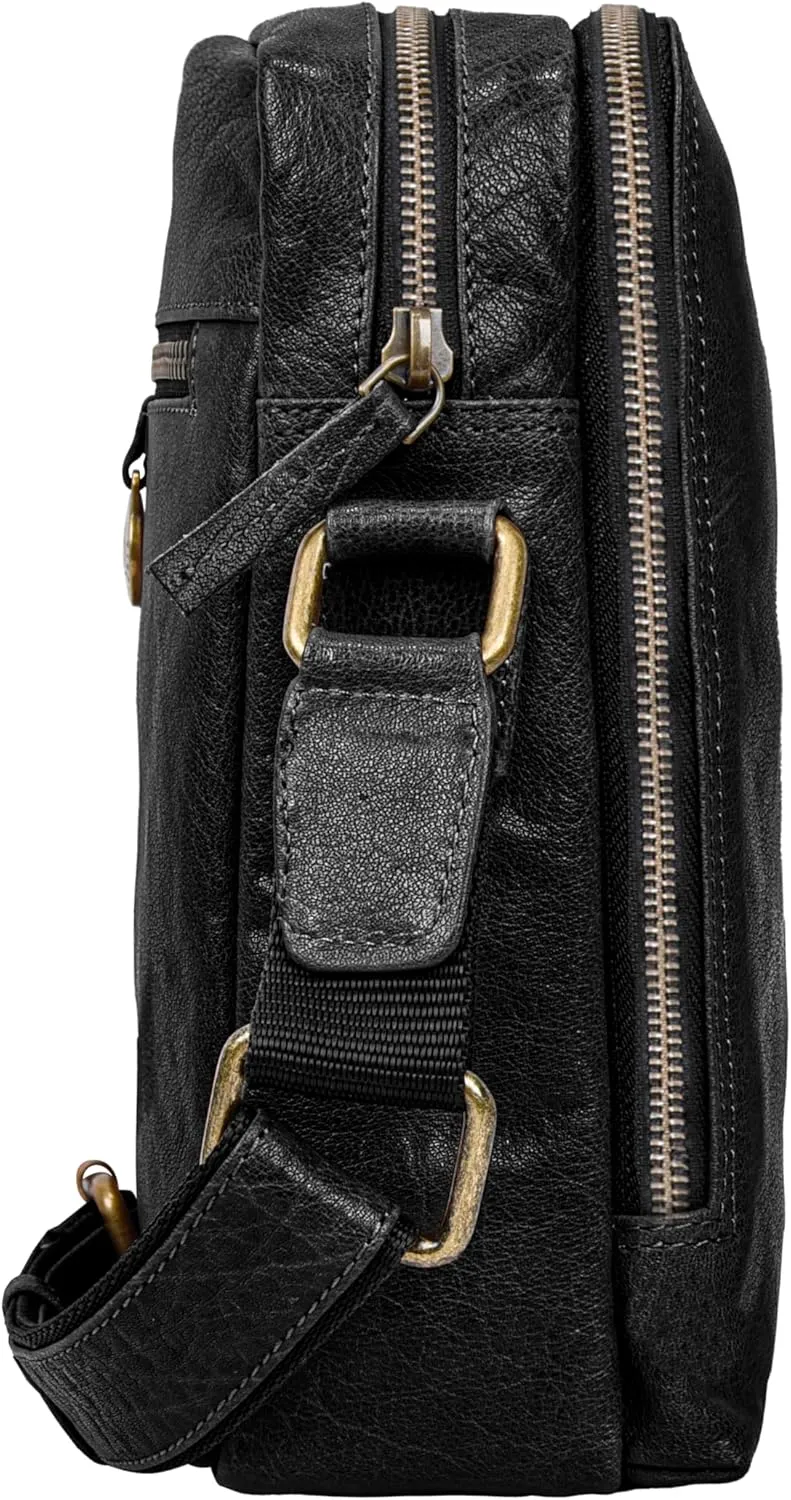 ANTONIO VALERIA Alex Washed Leather Crossbody Bag