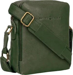 ANTONIO VALERIA Alex Washed Leather Crossbody Bag