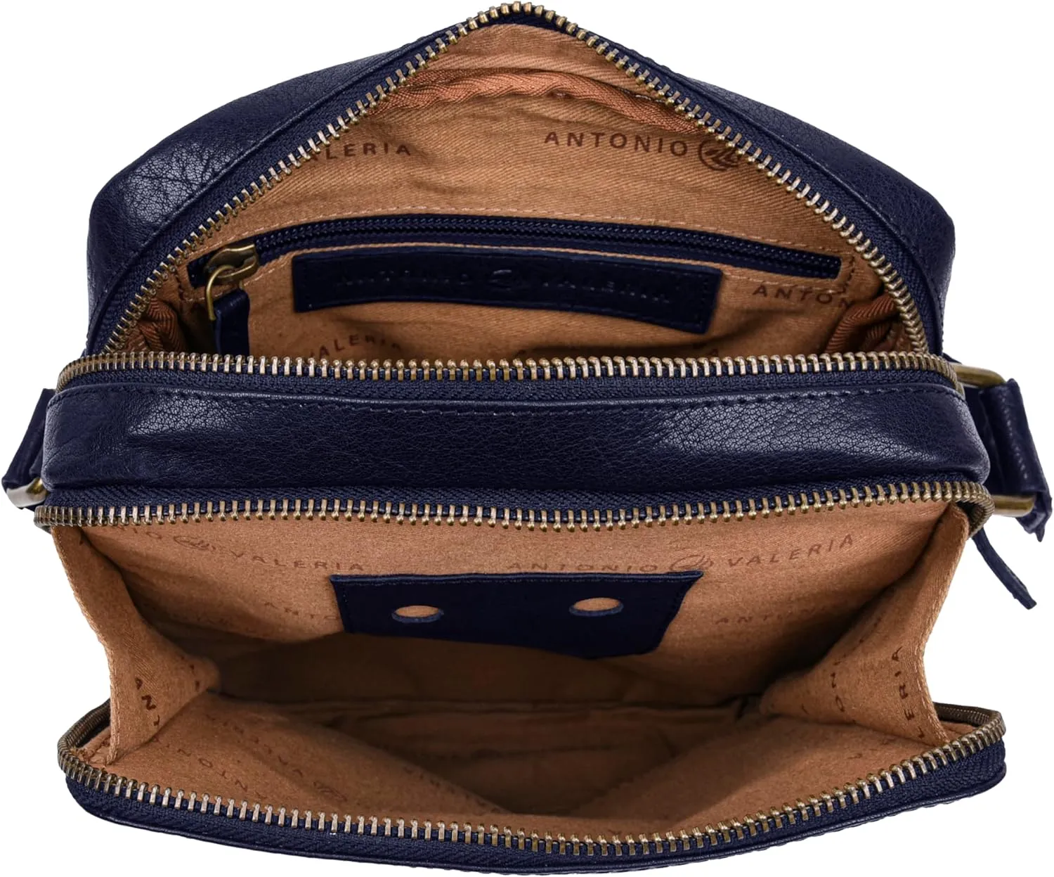 ANTONIO VALERIA Alex Washed Leather Crossbody Bag