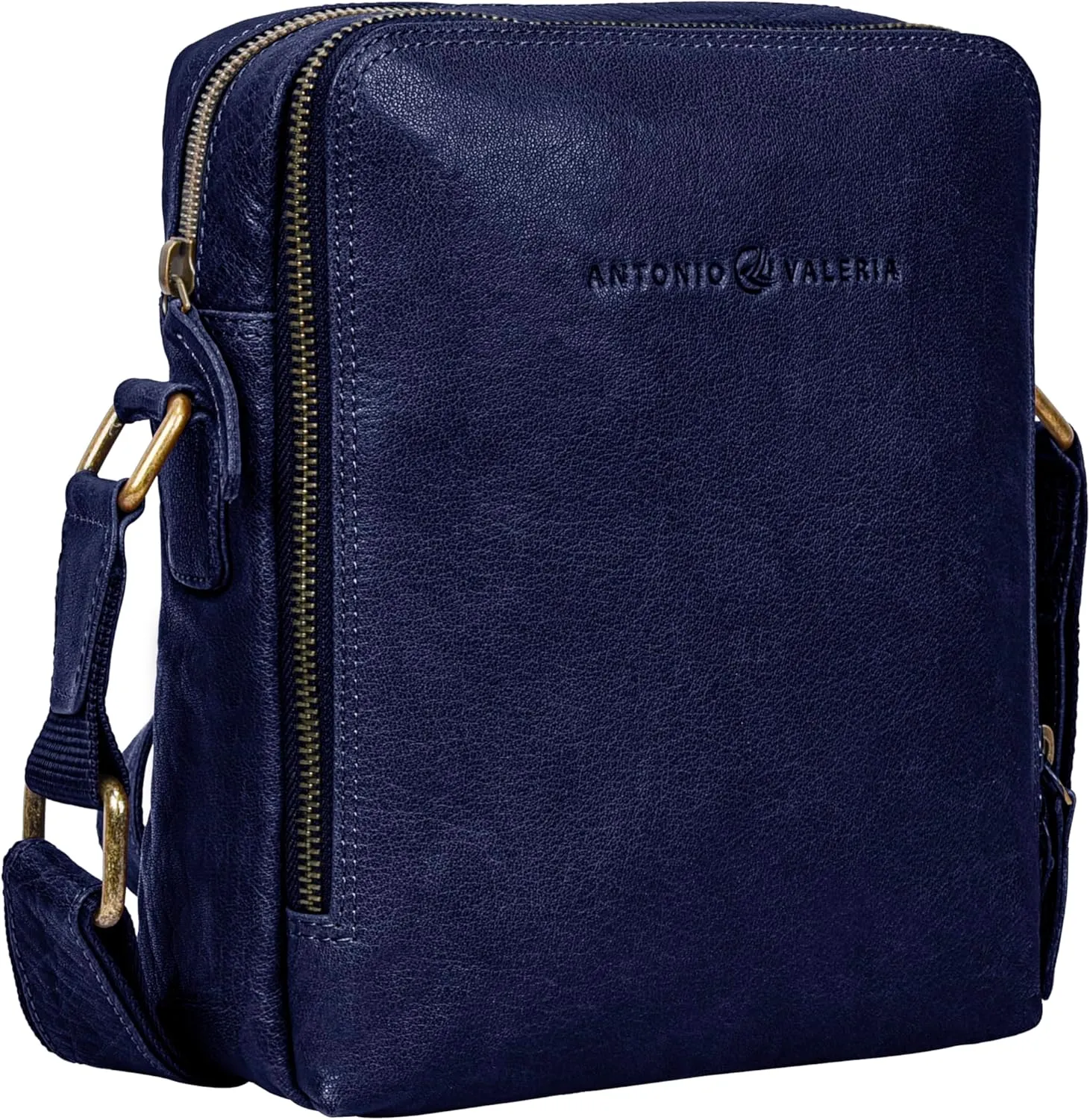 ANTONIO VALERIA Alex Washed Leather Crossbody Bag