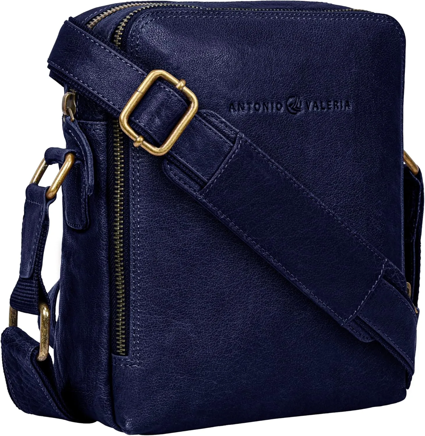 ANTONIO VALERIA Alex Washed Leather Crossbody Bag