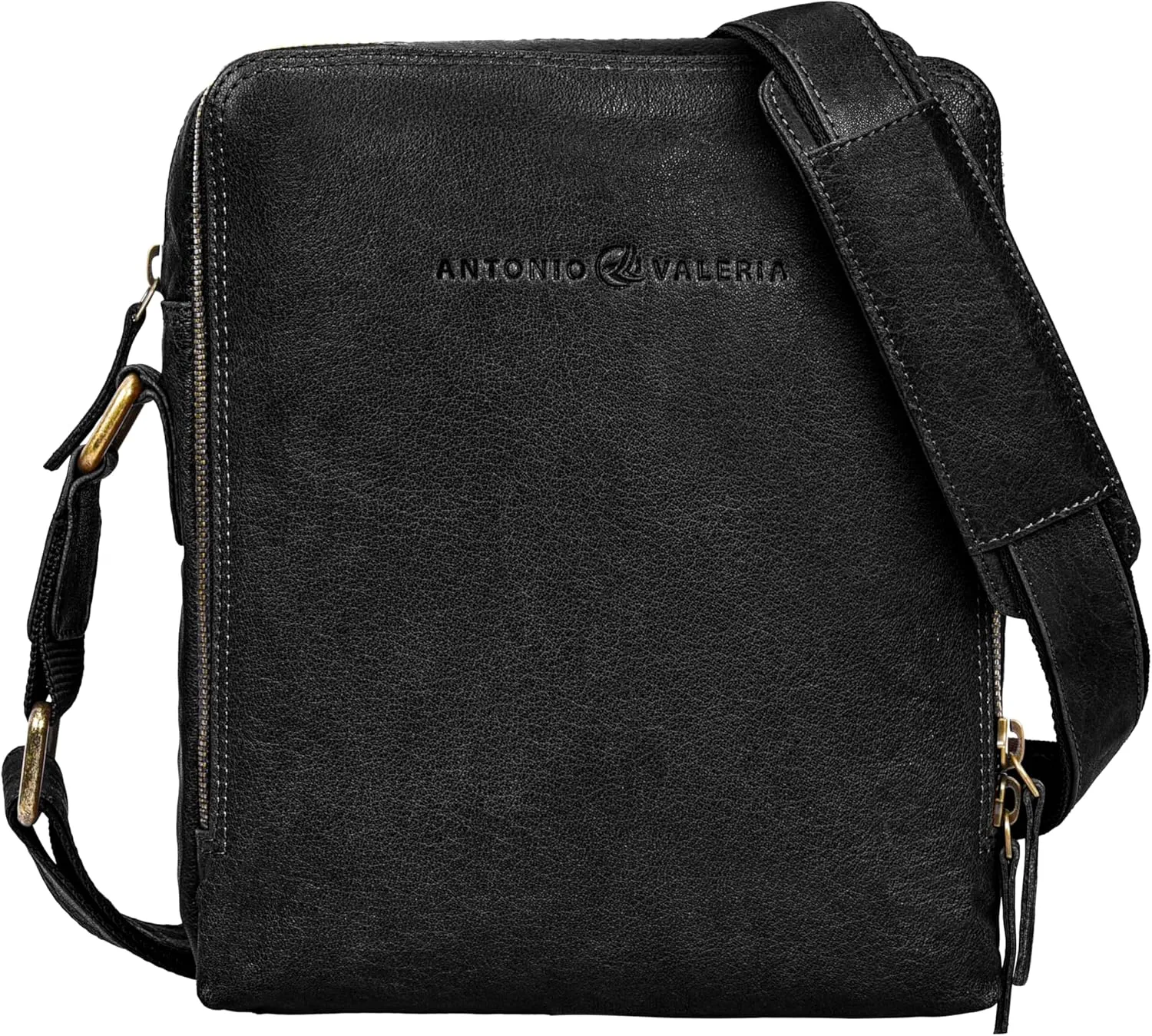 ANTONIO VALERIA Alex Washed Leather Crossbody Bag