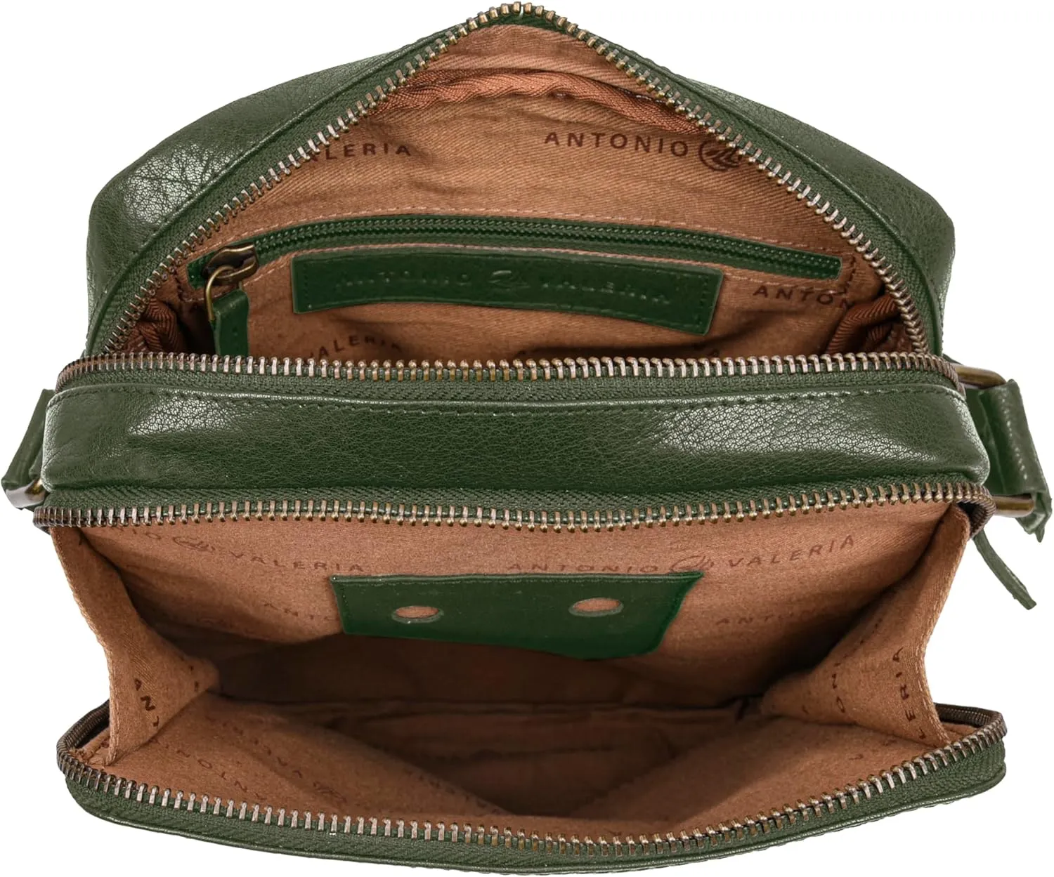 ANTONIO VALERIA Alex Washed Leather Crossbody Bag