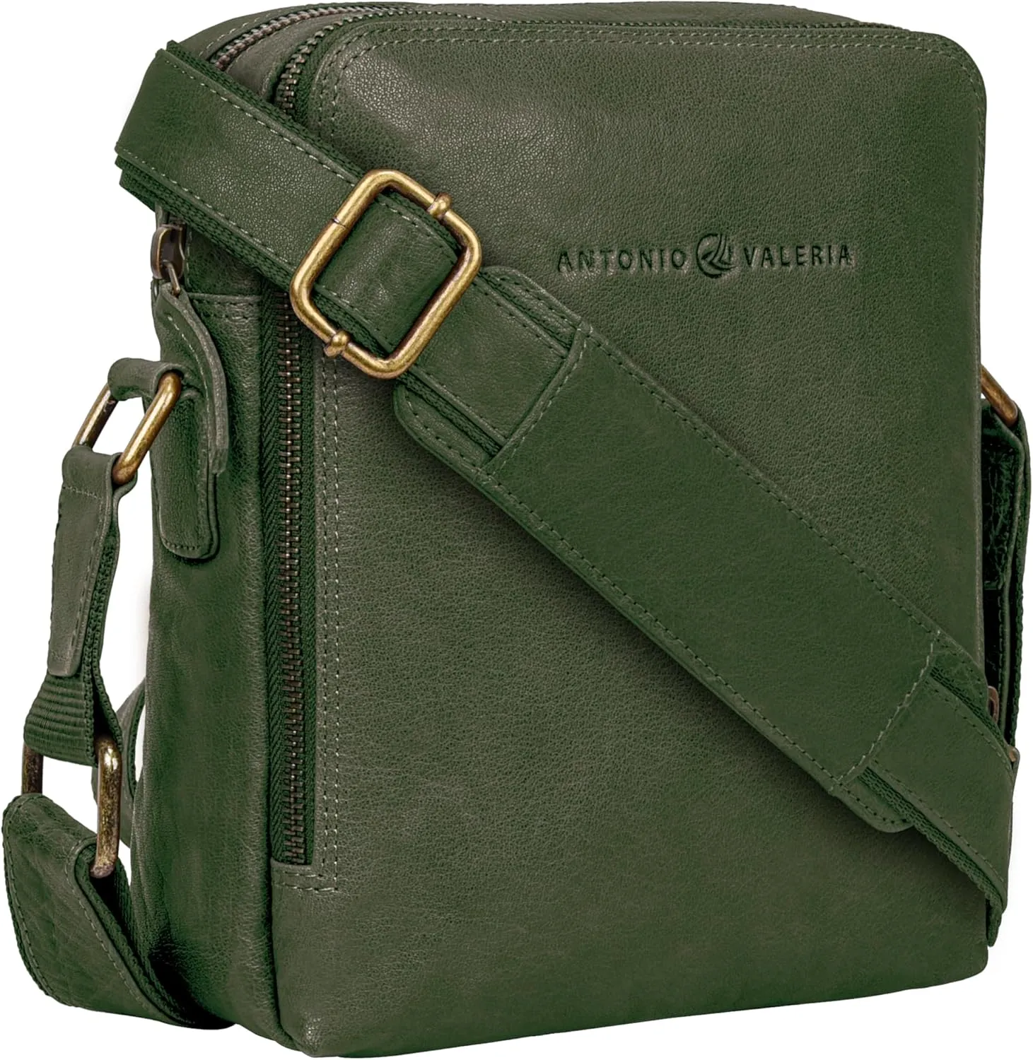 ANTONIO VALERIA Alex Washed Leather Crossbody Bag