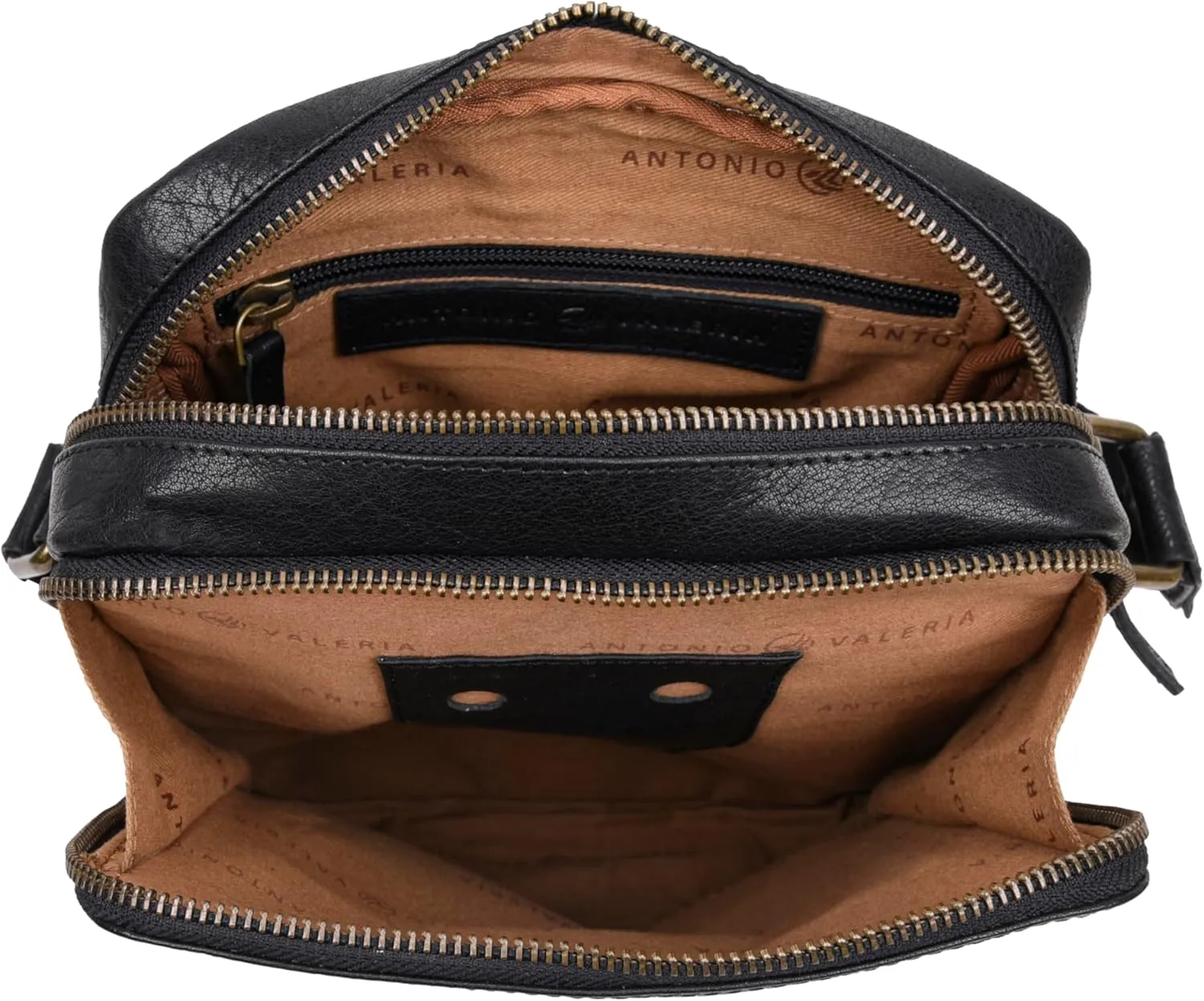 ANTONIO VALERIA Alex Washed Leather Crossbody Bag