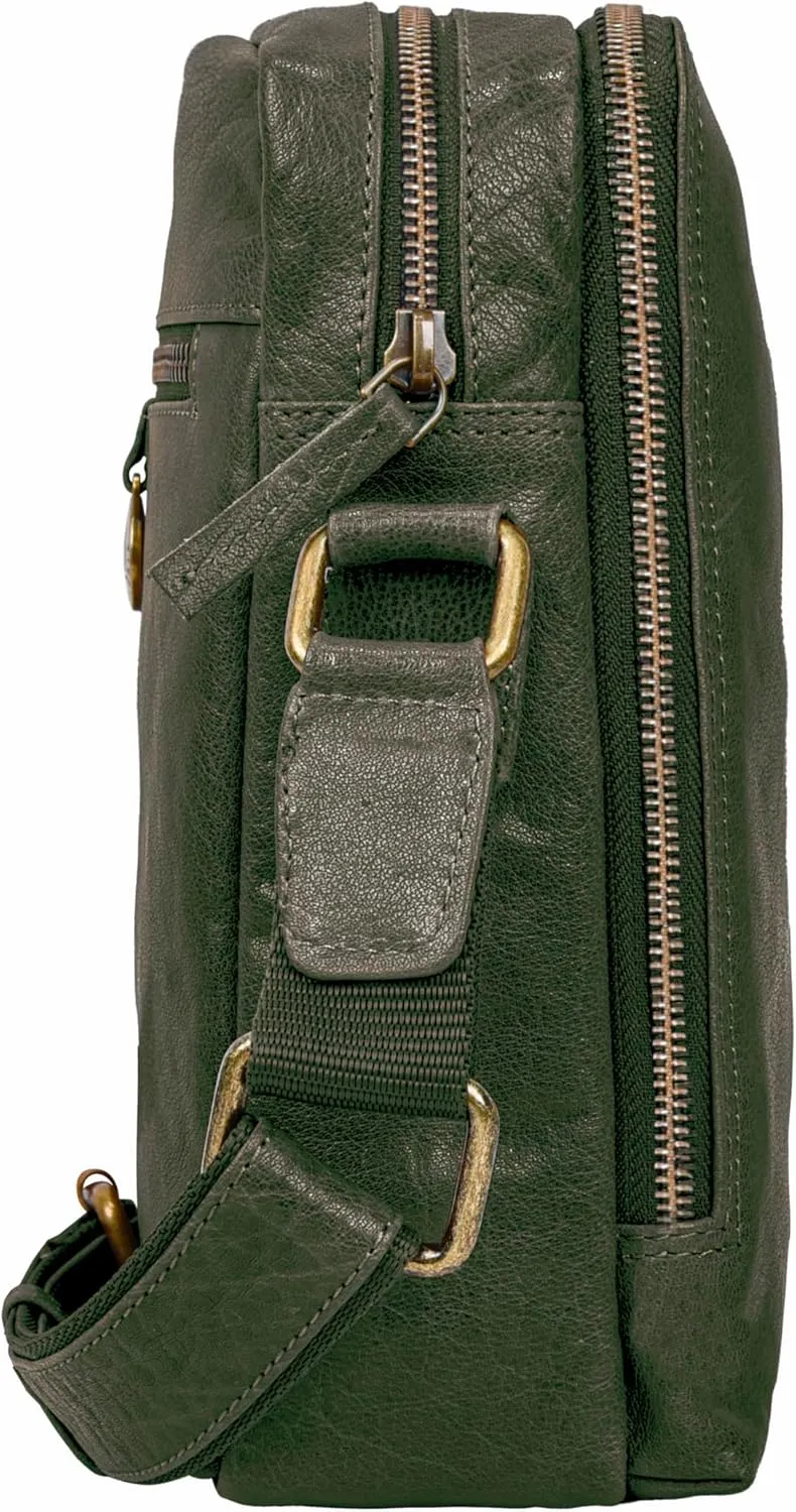 ANTONIO VALERIA Alex Washed Leather Crossbody Bag