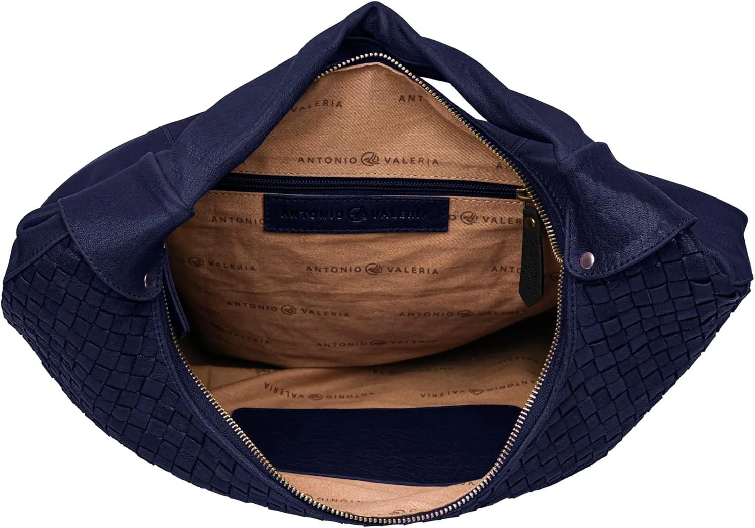 ANTONIO VALERIA Allison Braided Leather Tote Bag for Women