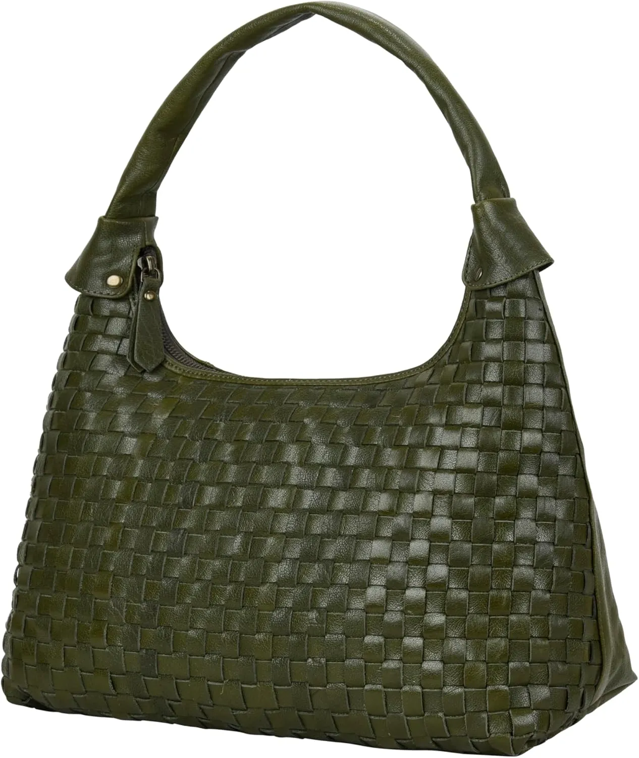 ANTONIO VALERIA Allison Braided Leather Tote Bag for Women