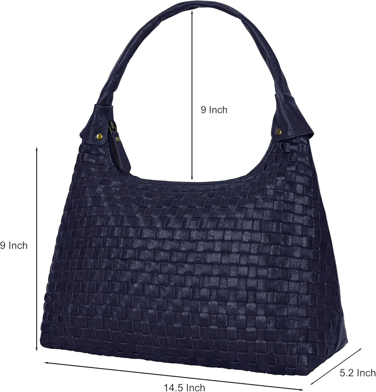 ANTONIO VALERIA Allison Braided Leather Tote Bag for Women