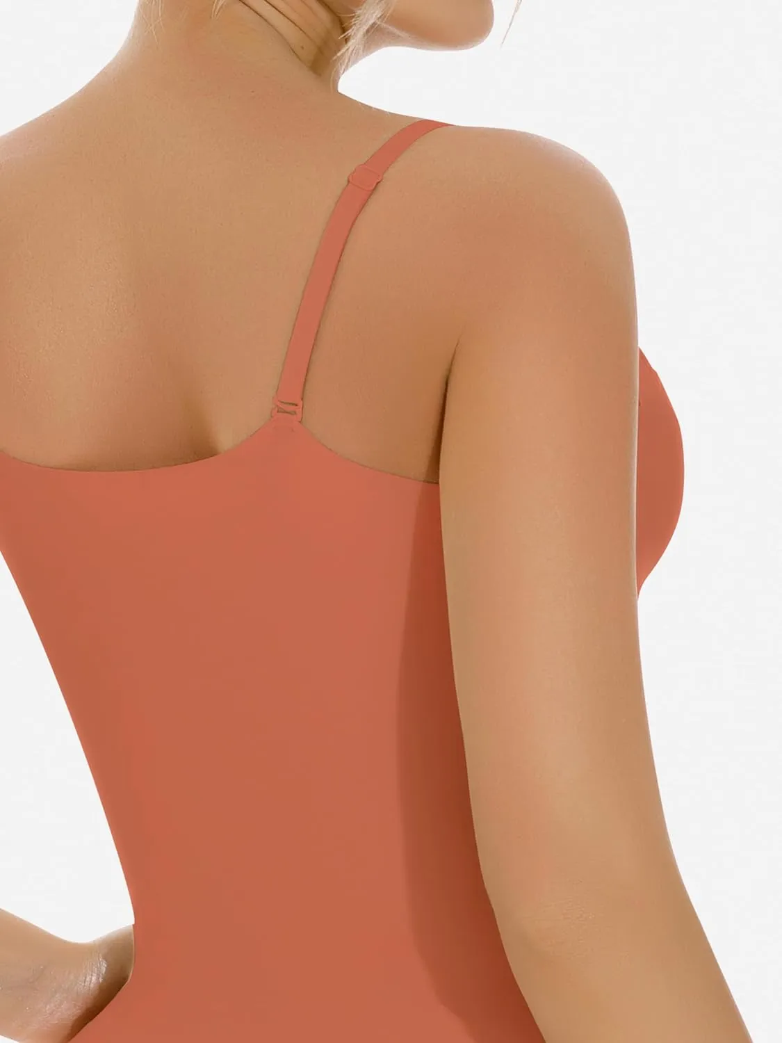 Artdear Women's Square Neck Tank Top Basic Spaghetti Straps Camisole Sexy Double Lined Cami Crop Tops Air Touch Fabric