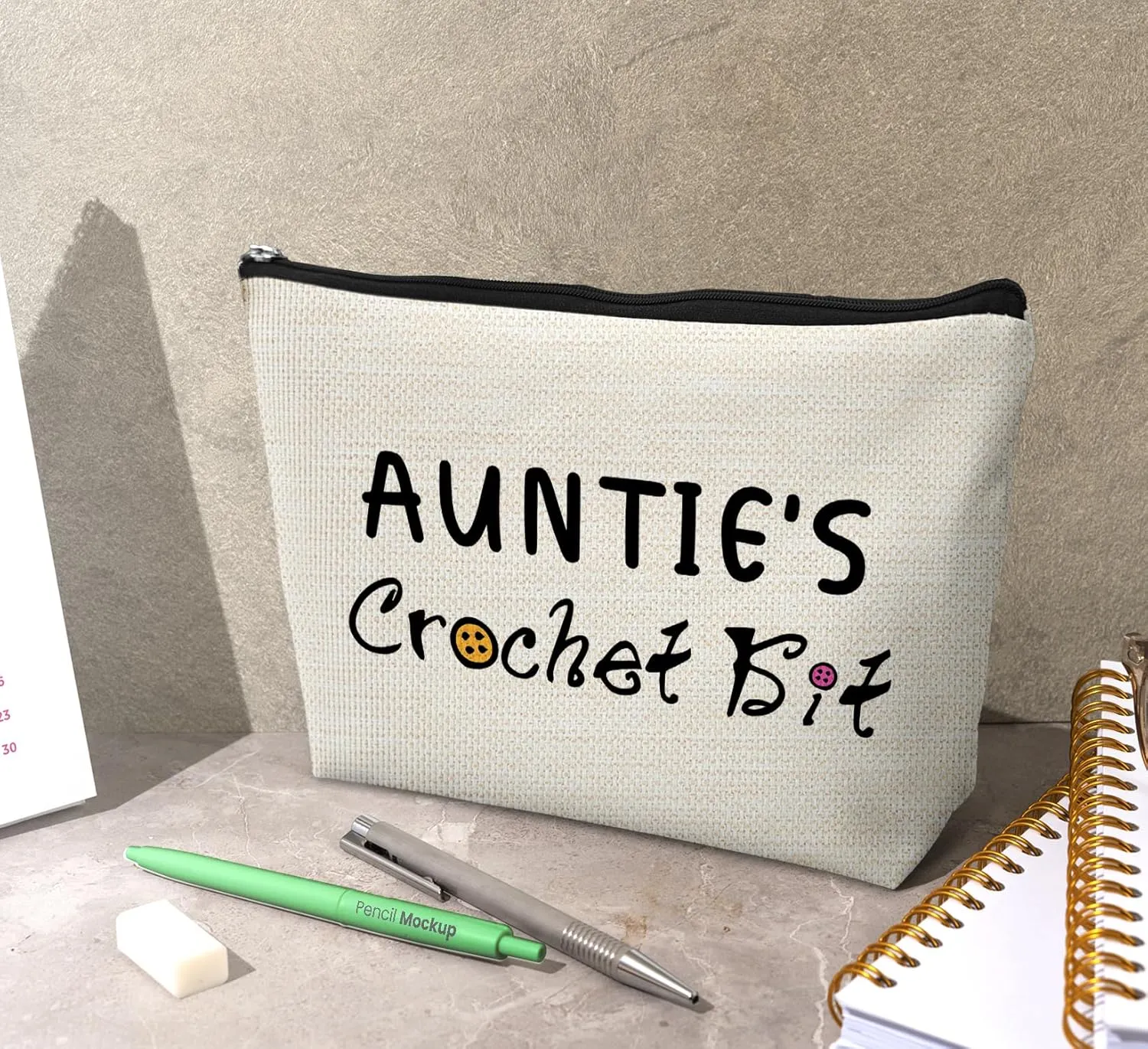 Auntie Gifts Makeup Bag, Auntie Aunt Gifts from Niece Nephew, Best Auntie Gifts for Birthday Christmas, Auntie's Cosmetic Bags for Women