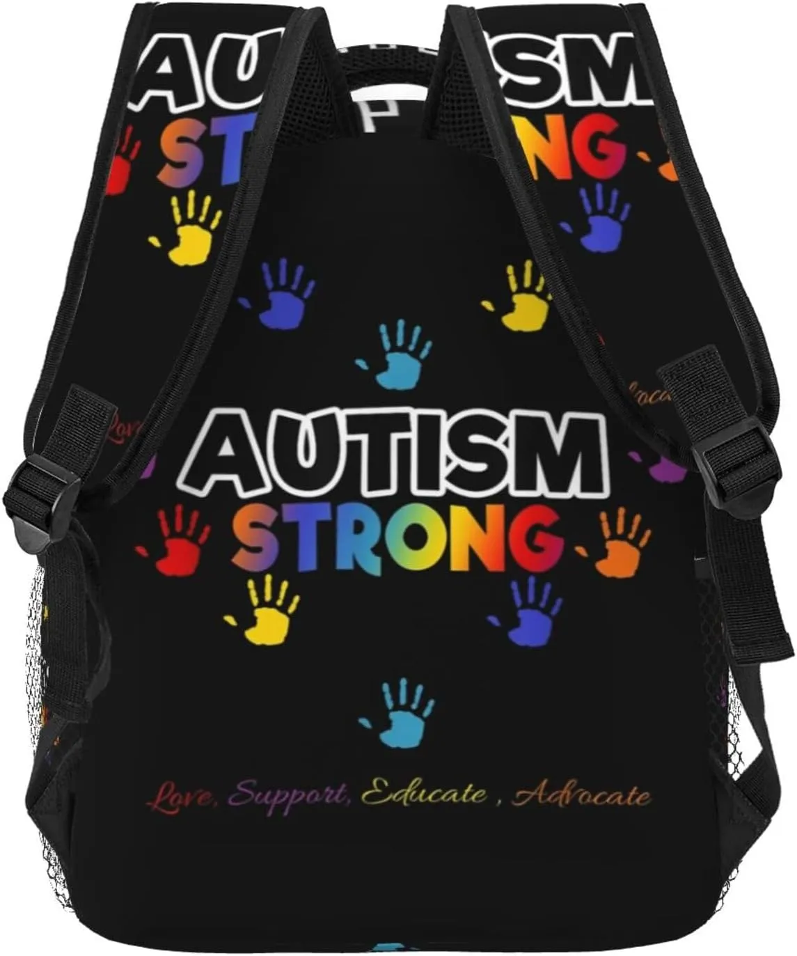Autism Awareness Backpack Lightweight Laptop Backpack Casual Daypack Travel Double Shoulder Bag For Women Men