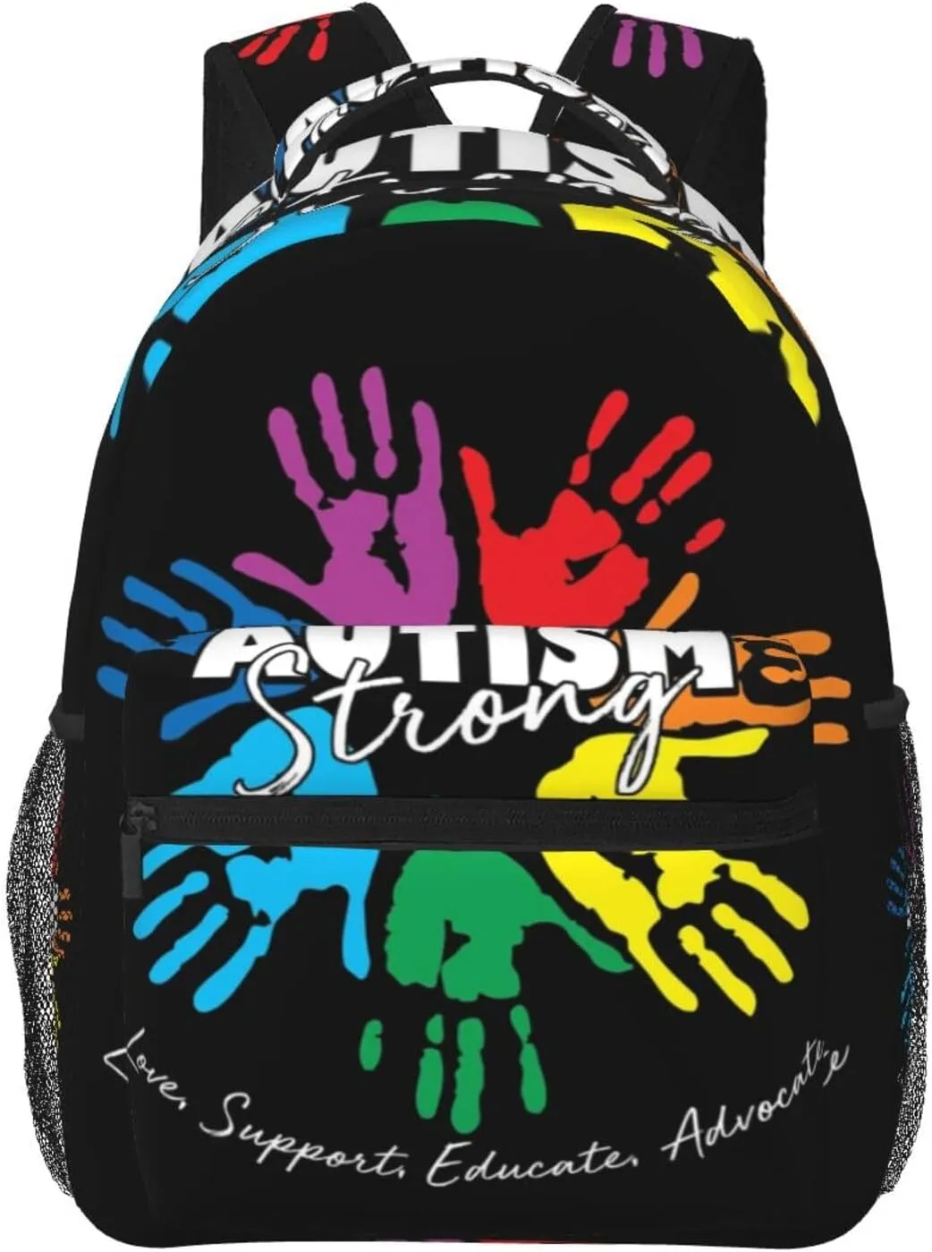 Autism Awareness Backpack Lightweight Laptop Backpack Casual Daypack Travel Double Shoulder Bag For Women Men