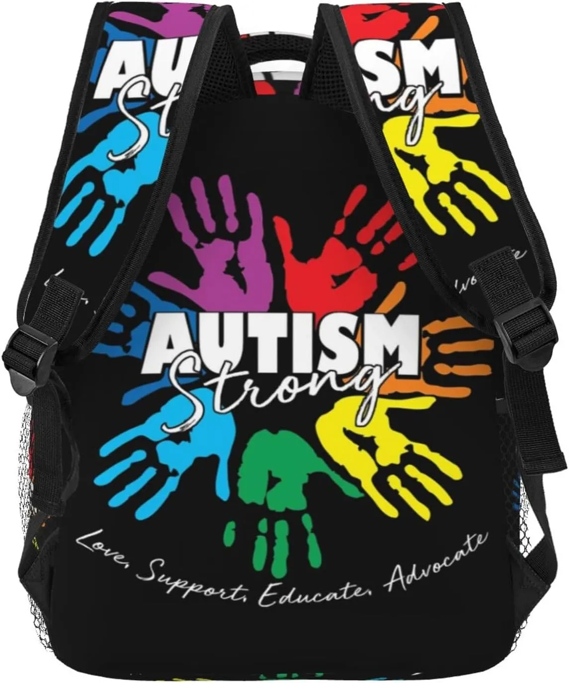Autism Awareness Backpack Lightweight Laptop Backpack Casual Daypack Travel Double Shoulder Bag For Women Men