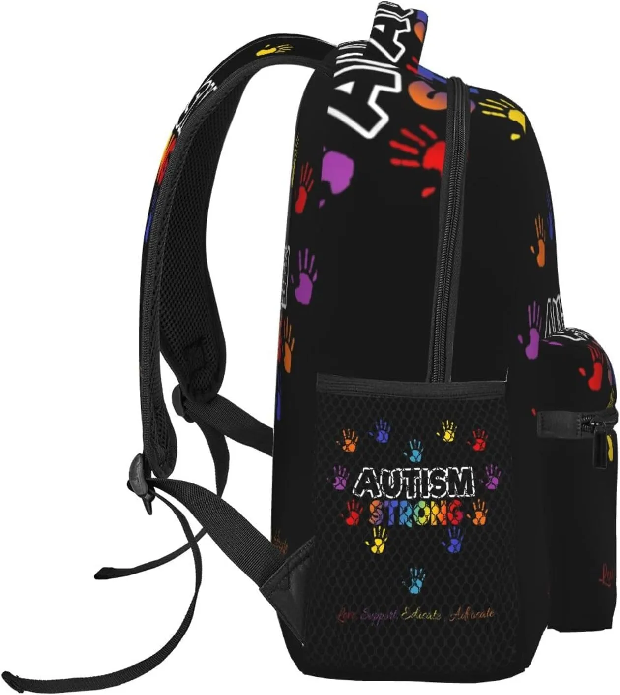 Autism Awareness Backpack Lightweight Laptop Backpack Casual Daypack Travel Double Shoulder Bag For Women Men