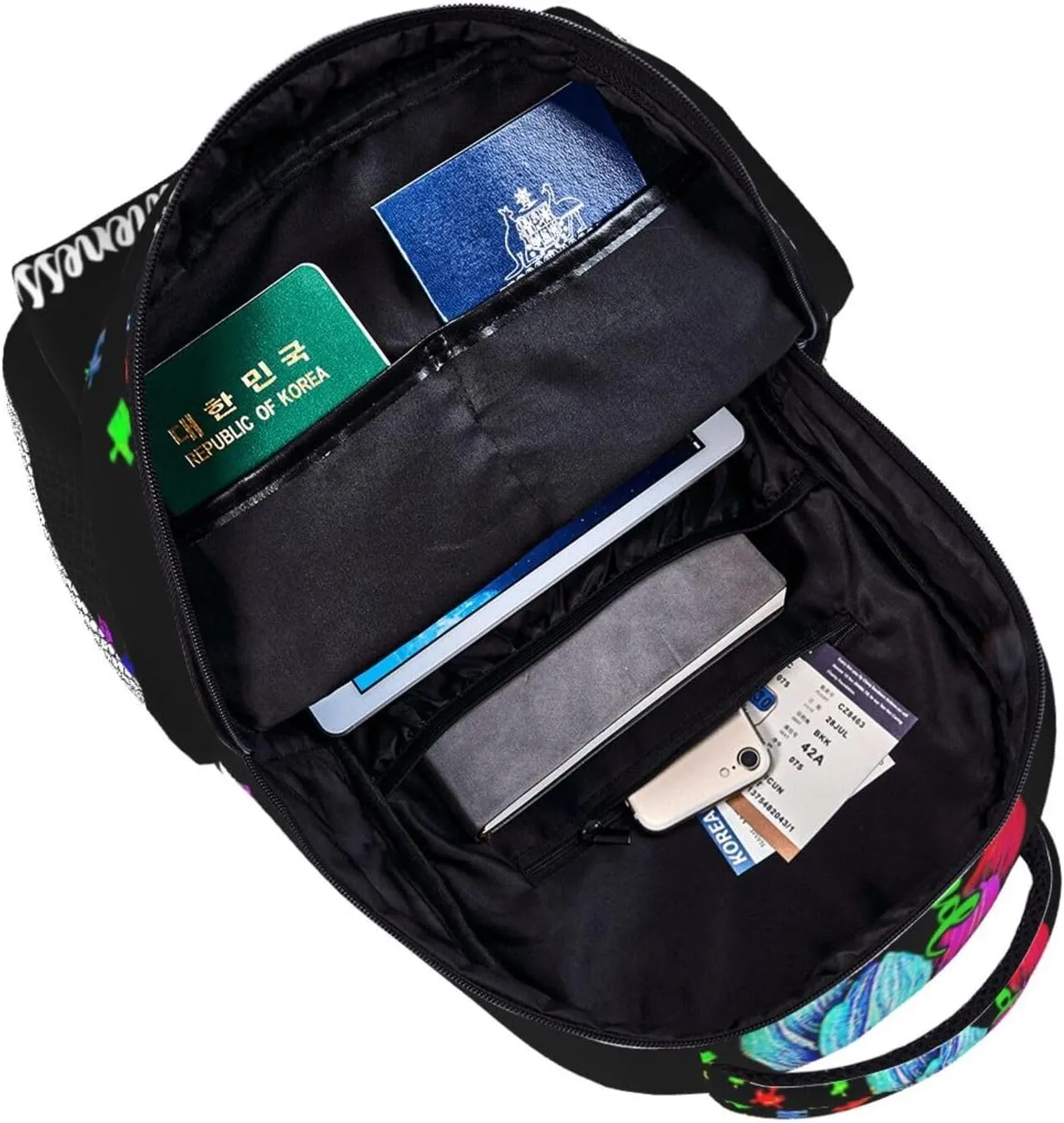 Autism Awareness Daisy Flower Backpack Lightweight Laptop Backpack Casual Daypack Travel Double Shoulder Bag For Women Men