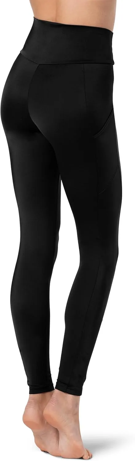 Balera Leggings with Crossover V-Waistband for Girls & Women Perfect for Dance