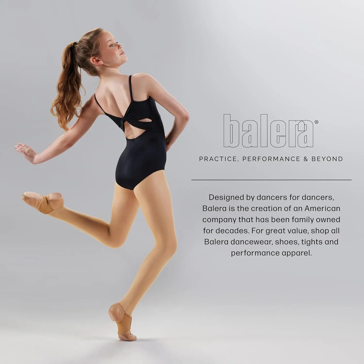 Balera Leggings with Crossover V-Waistband for Girls & Women Perfect for Dance