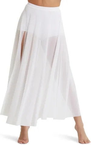 Balera Mesh Maxi Skirt with Front Slit for Girls & Women Perfect for Dance
